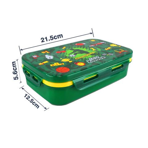 Smily Kiddos Small Brunch Stainless Steel Lunch Box - Sports Theme Green - SK16001745