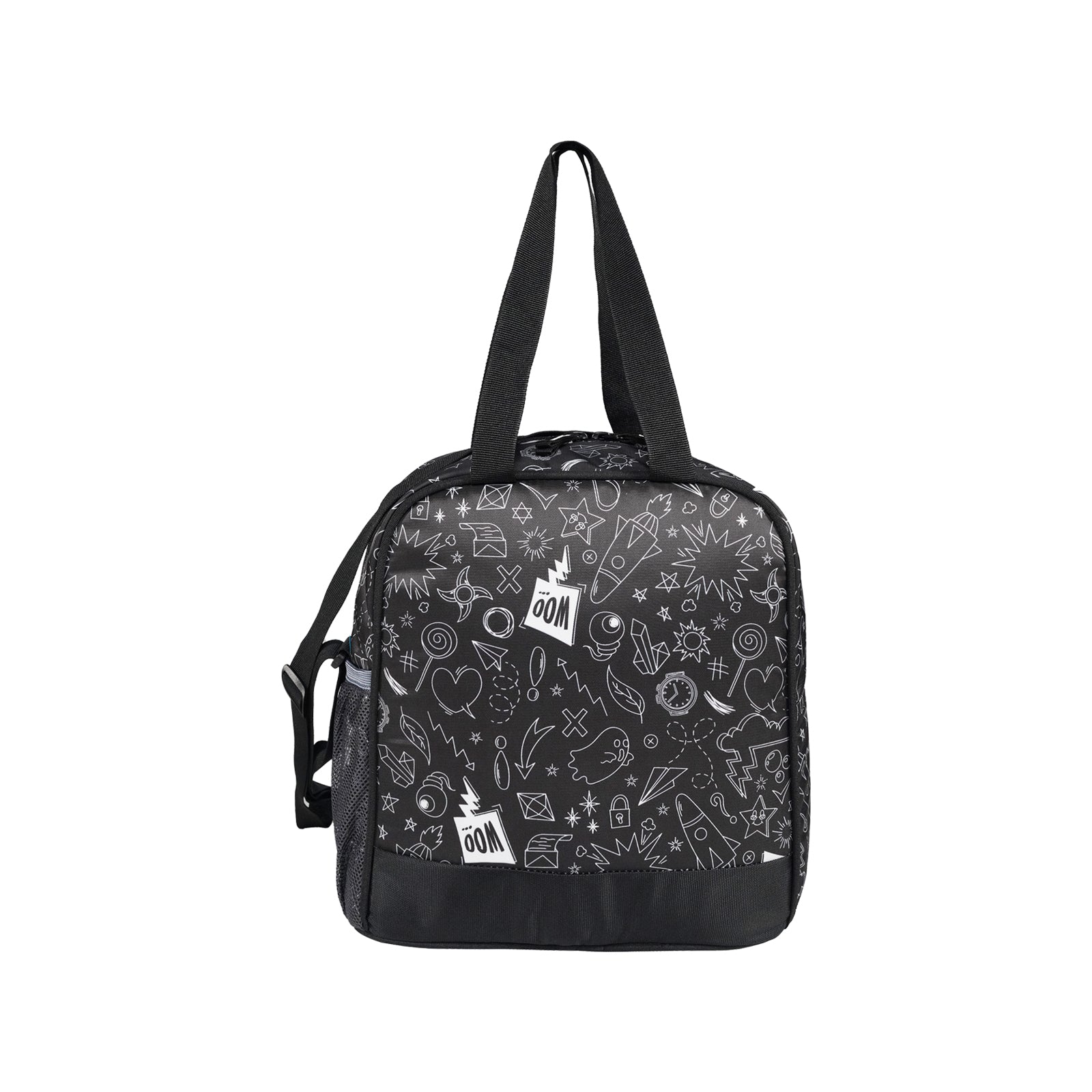 Smily Kiddos SMK Joy Lunch Bag Senior – Sonic Theme | Black | Insulated Lunch Bag for Kids, Teens & Adults - Polyester