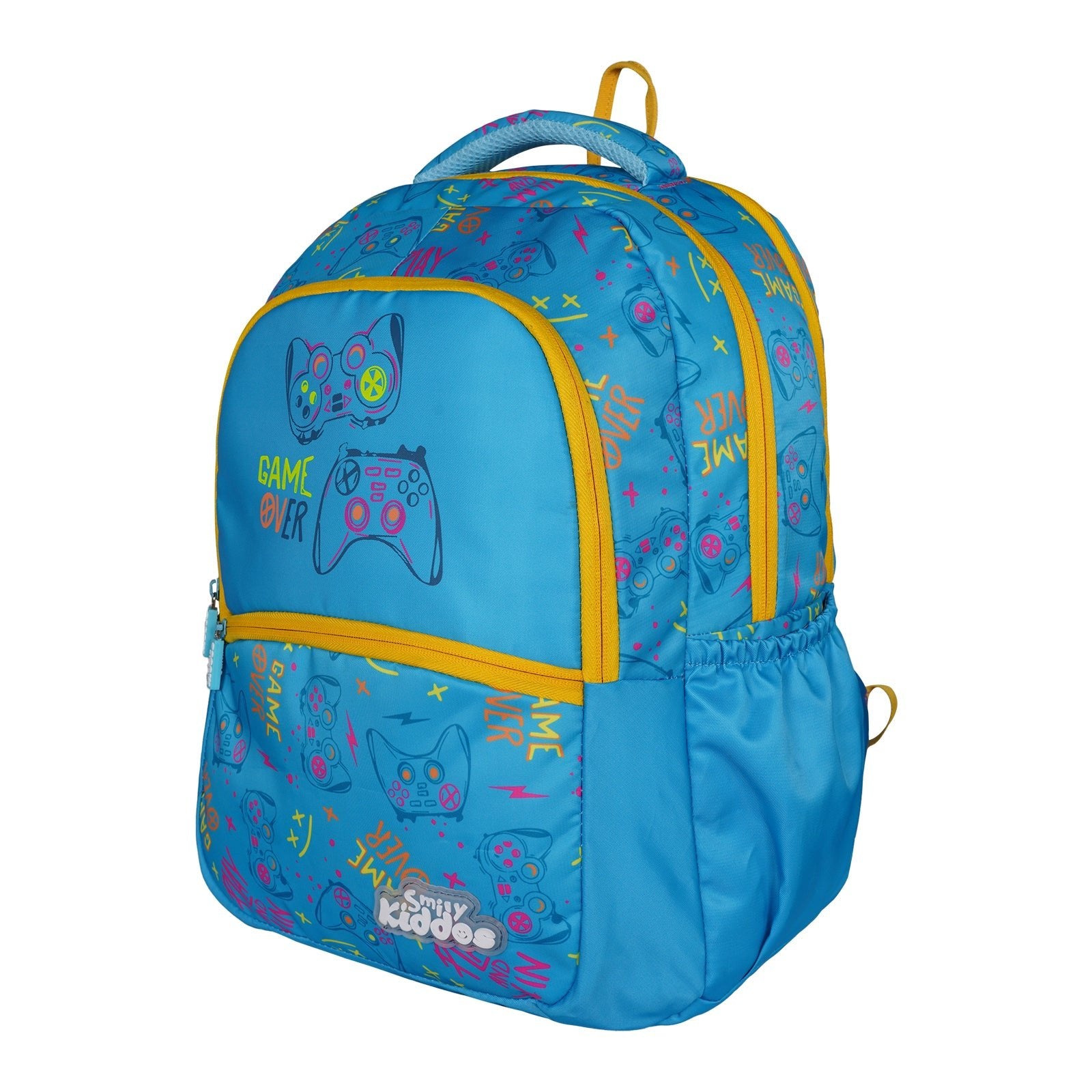 Smily Kiddos Sonic Backpack - Blue & Yellow Gaming Theme - School Bag