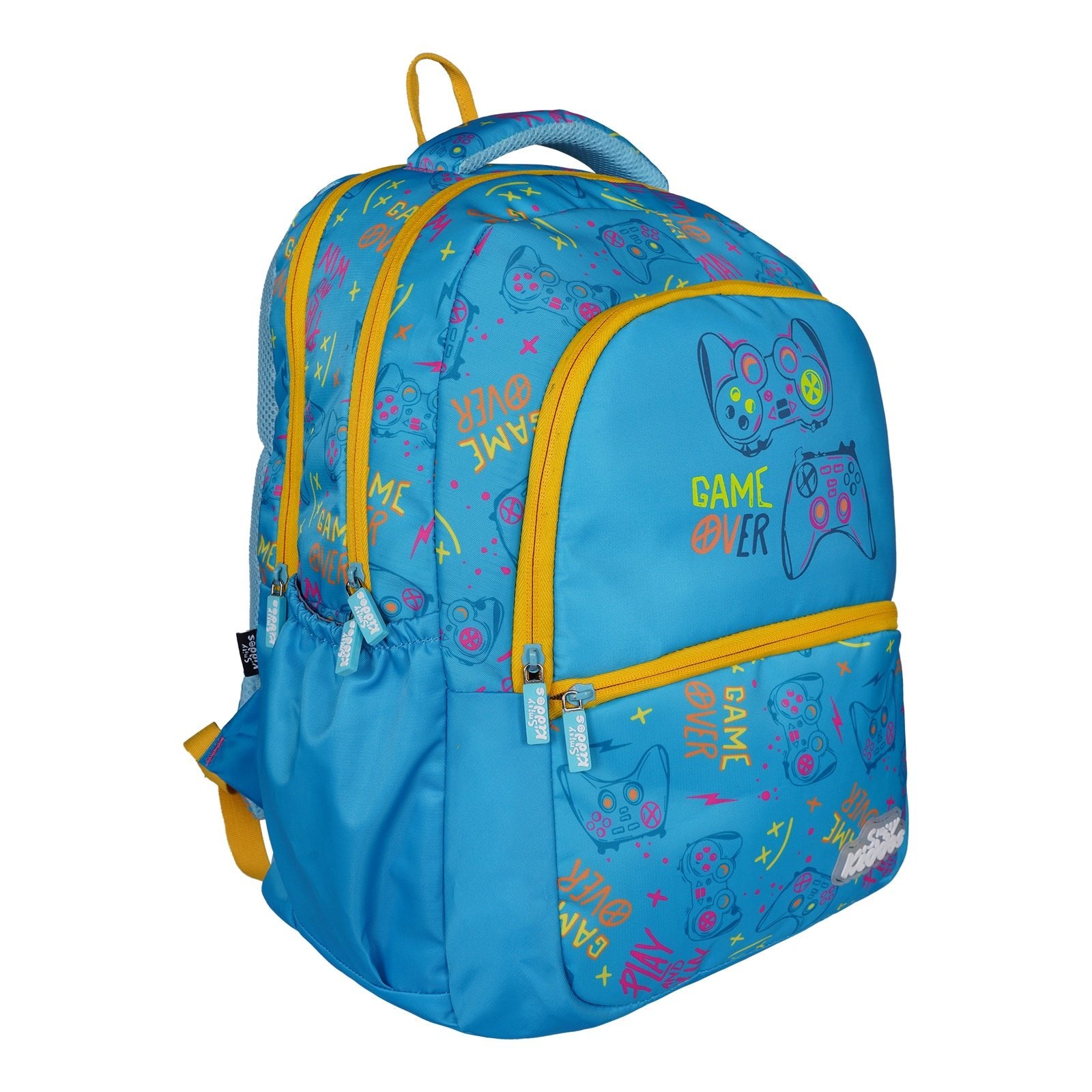 Smily Kiddos Sonic Backpack - Blue & Yellow Gaming Theme - School Bag