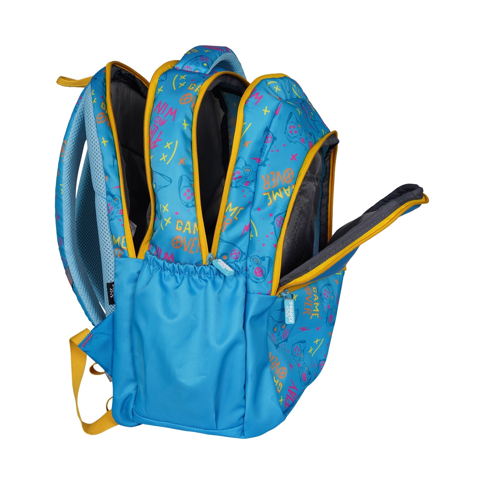 Smily Kiddos Sonic Backpack - Blue & Yellow Gaming Theme - School Bag