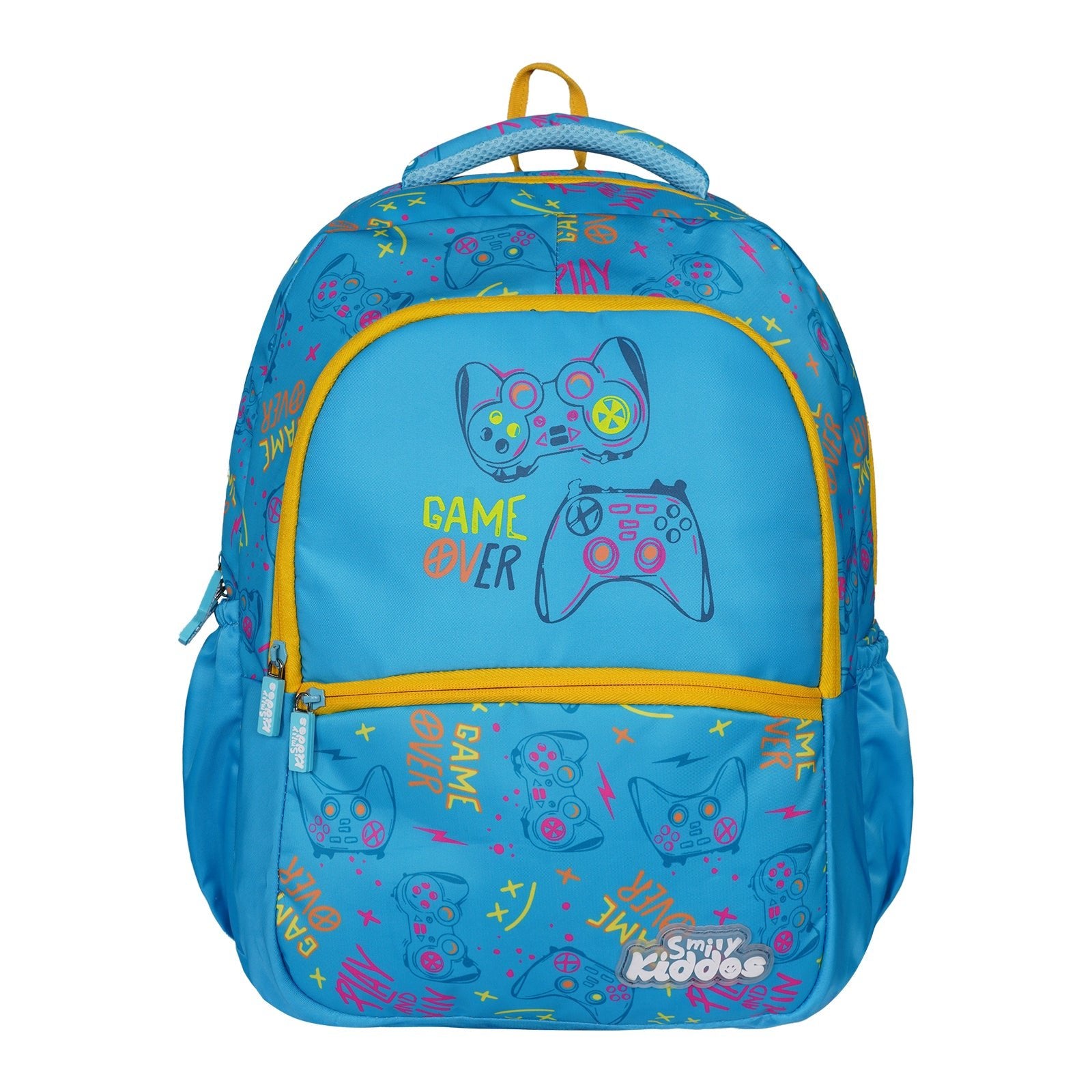 Smily Kiddos Sonic Backpack - Blue & Yellow Gaming Theme - School Bag