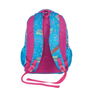 Smily Kiddos Sonic Backpack - Indigo & Pink Gaming Theme - School Bag