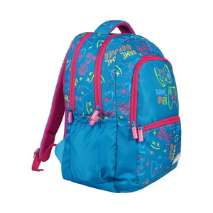 Smily Kiddos Sonic Backpack - Indigo & Pink Gaming Theme - School Bag