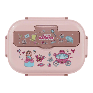 Smily kiddos Stainless Princess Theme Lunch Box - Pink - Large - SK16001792