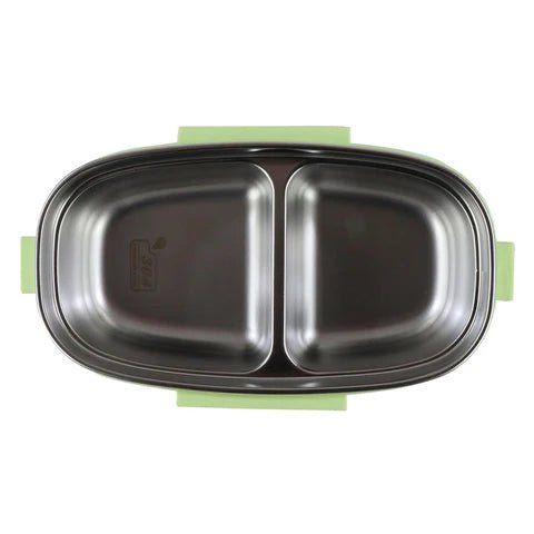 Smily kiddos Stainless Steel Lunch Box Small Robot Theme - Green - SK16001799