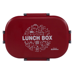Smily kiddos Stainless Steel Pan Cake Theme Lunch Box - Red - SK16001627