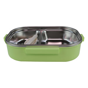 Smily kiddos Stainless Steel Roar Dino Theme Lunch Box - Green - medium - Lunch Box