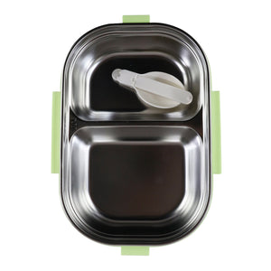 Smily kiddos Stainless Steel Roar Dino Theme Lunch Box - Green - medium - Lunch Box