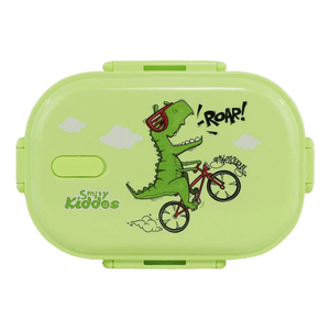 Smily kiddos Stainless Steel Roar Dino Theme Lunch Box - Green - medium - SK16001794