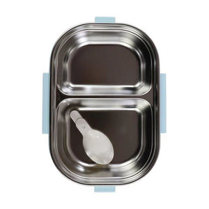 Smily kiddos Stainless Steel Skater Dino Theme Lunch Box - Light blue - medium - SK16001796