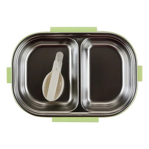 Smily kiddos Stainless Steel Space Dino Theme Lunch Box - Green - SK16001621