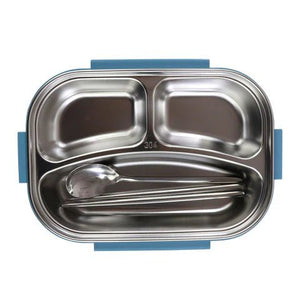 Smily kiddos Stainless Steel Unicorn Theme Lunch Box - Light Blue - Large - SK16001793