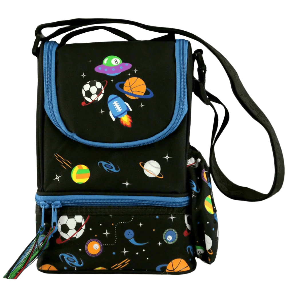 Smily Kiddos Strap lunch bag for kids school - Black - SK11004007