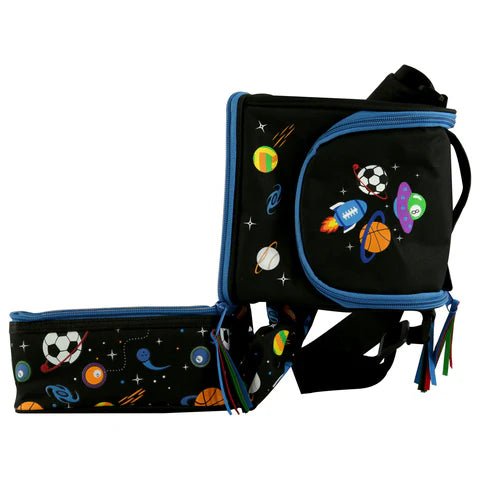 Smily Kiddos Strap lunch bag for kids school - Black - SK11004007