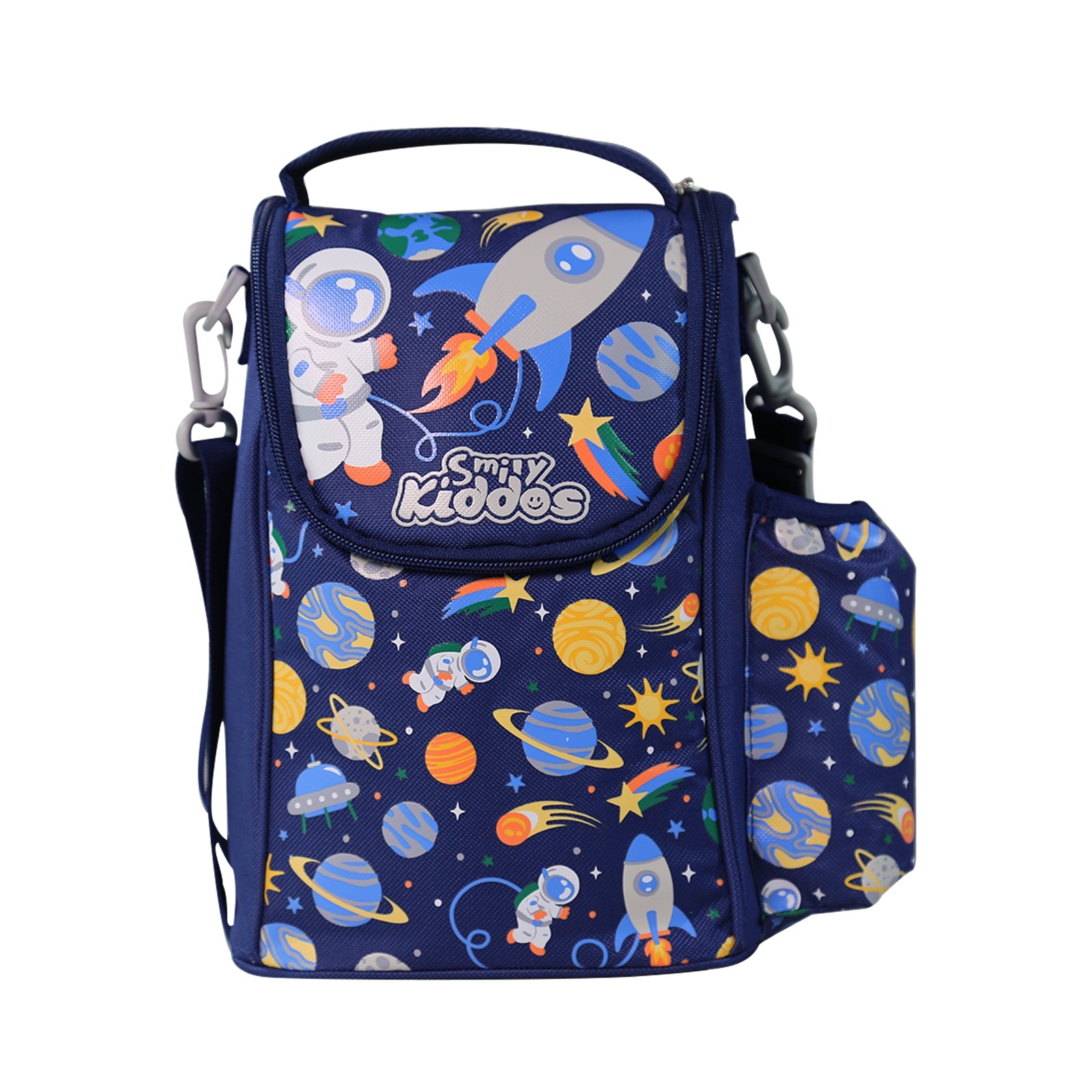 Smily Kiddos Strap Lunch Bag V2 Space Theme Blue - SK16001672