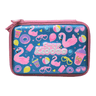 Smily Kiddos Stylish Double Compartment Pencil Case – Light Blue - SK11001034