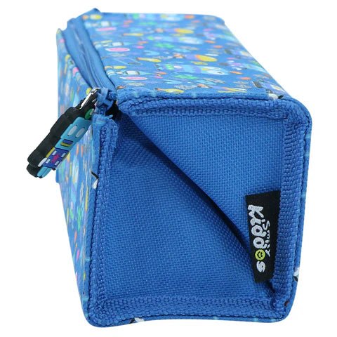 Smily Kiddos Tray Pencil Case Crazy Robot Theme Blue - SK11003009