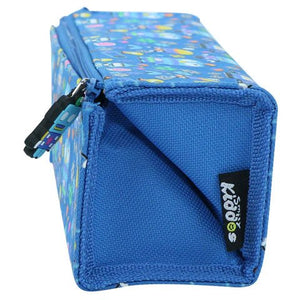Smily Kiddos Tray Pencil Case Crazy Robot Theme Blue - SK11003009