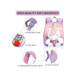 Smily kiddos Unicorn Plush Toy Backpack - Purple - SK16001842