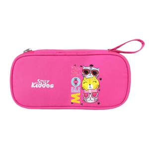 Smily Kiddos Zipper Pencil Pouch Meow Kitty Dark Pink - MK11001612