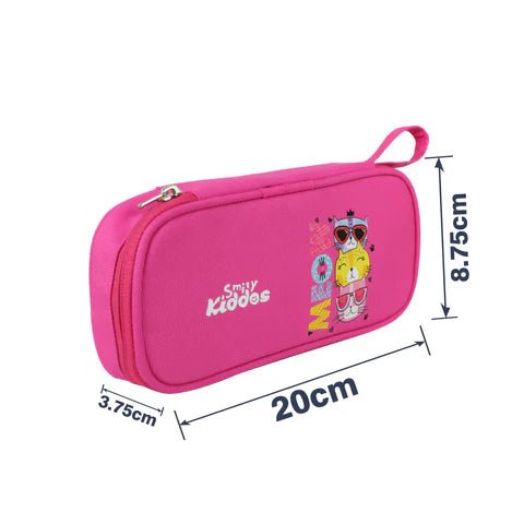 Smily Kiddos Zipper Pencil Pouch Meow Kitty Dark Pink - MK11001612