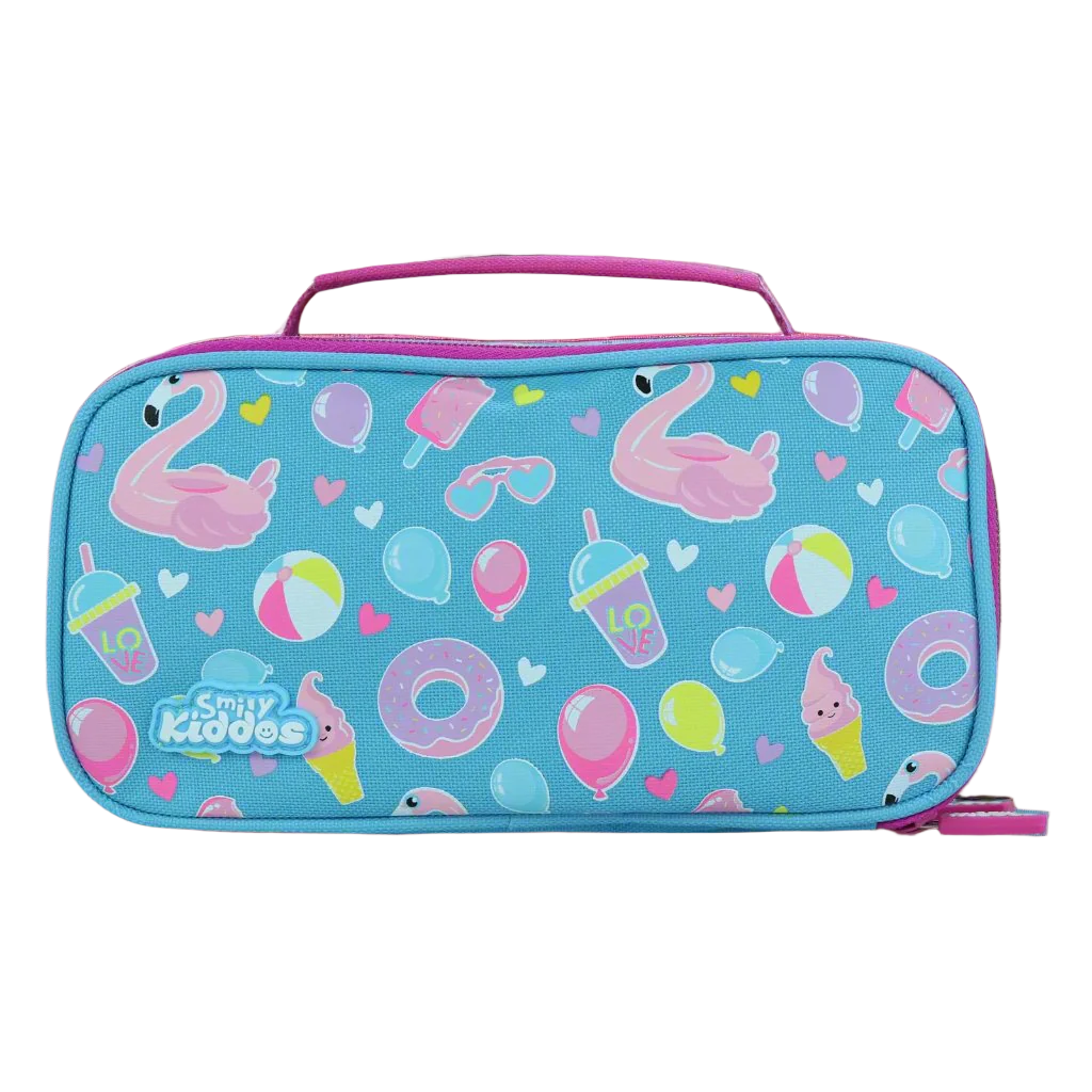 Smily Kiddos Multipurpose Pencil Case Swan Theme Light Blue