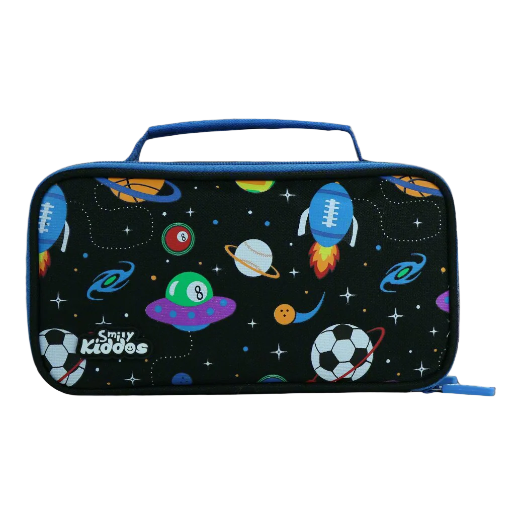 Smily Kiddos Multipurpose Pencil Case Space Theme Black