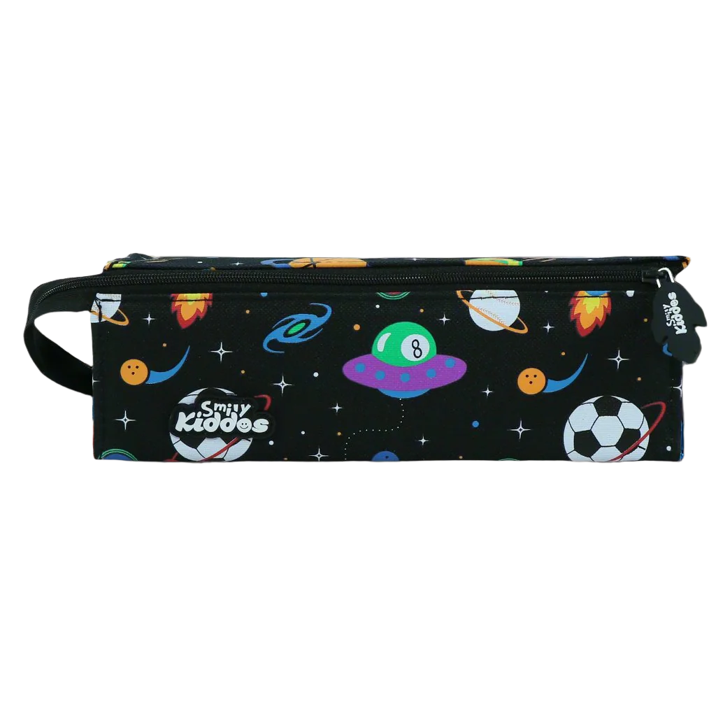 Smily Kiddos Tray Pencil Case Space Theme Black