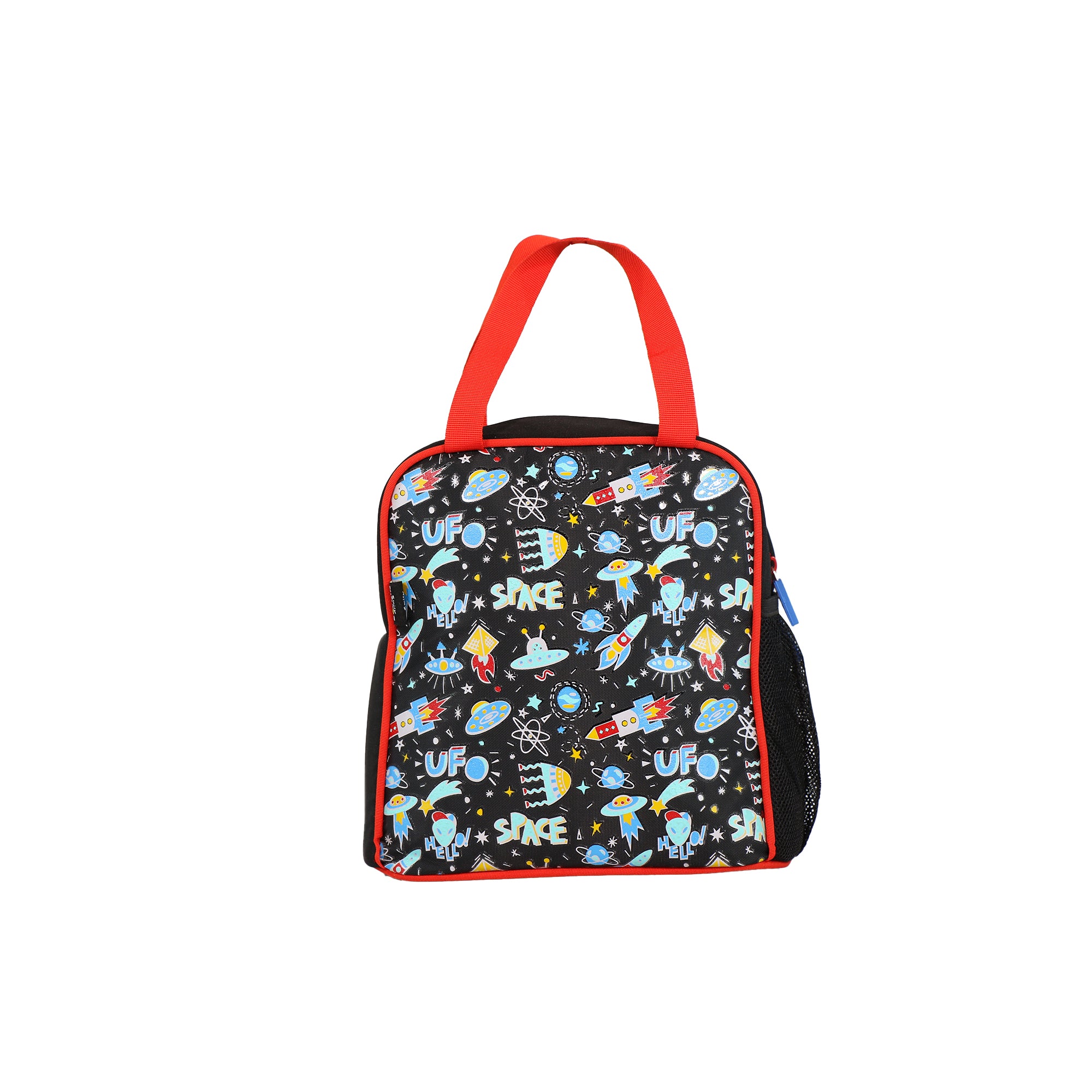 Smily kiddos joy lunch bag-Space Theme Black