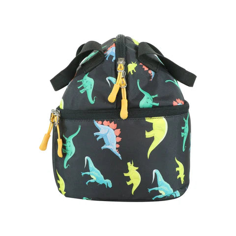 Smily Kiddos Double Decker Lunch Bag Dino Theme - Black