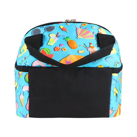 Smily Kiddos Double Decker Lunch Bag Picnic Theme- Blue
