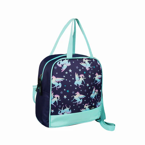Smily Kiddos Unicorn Theme Lunch Bag | Perfect for Toddlers, School, Picnic & Travel - Blue
