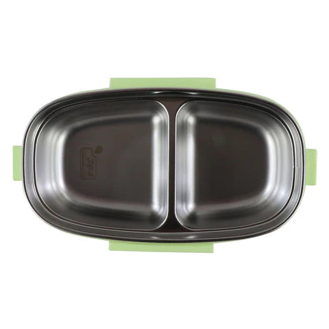 Smily kiddos Stainless Steel Lunch Box Small Robot Theme - Green