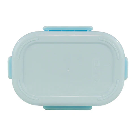 Smily kiddos Stainless Steel Skater Dino Theme Lunch Box - Light blue - medium