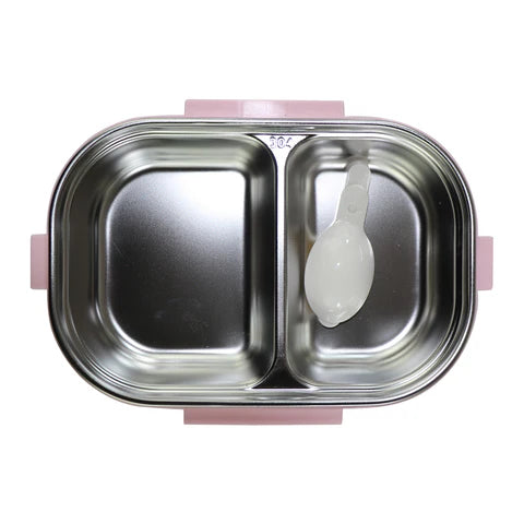 Smily kiddos Stainless Steel Unicorn Theme Lunch Box - Pink - medium