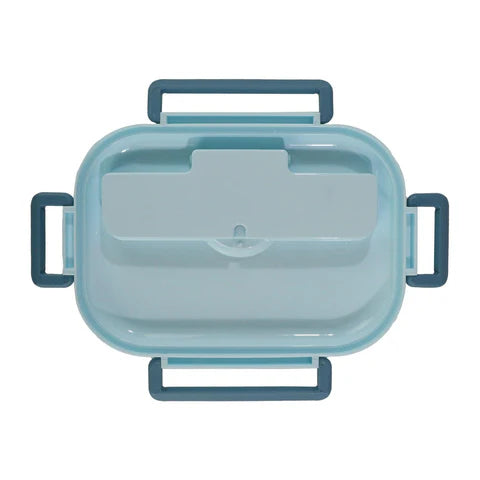 Smily kiddos Stainless Steel Unicorn Theme Lunch Box -Light Blue - Large