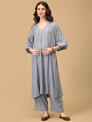 Smoky Swag Maternity and Nursing Co Ord Set - MEW - SK - SMKSW - S