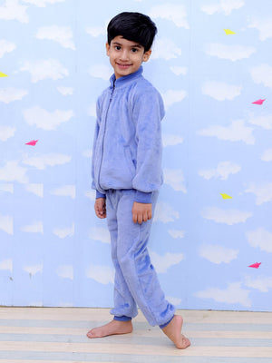 Smurf Squad Kids Fleece Zipper Jacket & Sweatpants Combo - KWW2 - SMSZSP - 6 - 12