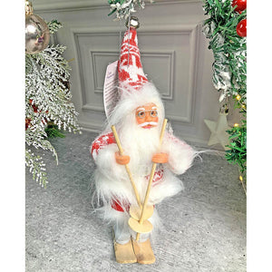 Snowflakes Skiing Santa Claus self Standing Christmas Table Décor & Christmas ornaments - XMAS TREE ORNAMENTS