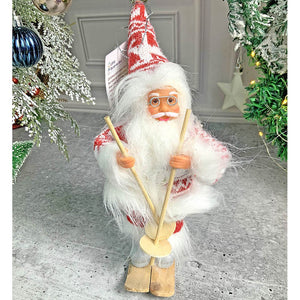 Snowflakes Skiing Santa Claus self Standing Christmas Table Décor & Christmas ornaments - XMAS TREE ORNAMENTS