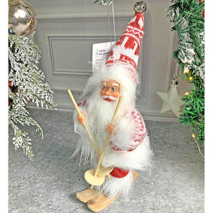 Snowflakes Skiing Santa Claus self Standing Christmas Table Décor & Christmas ornaments - XMAS TREE ORNAMENTS