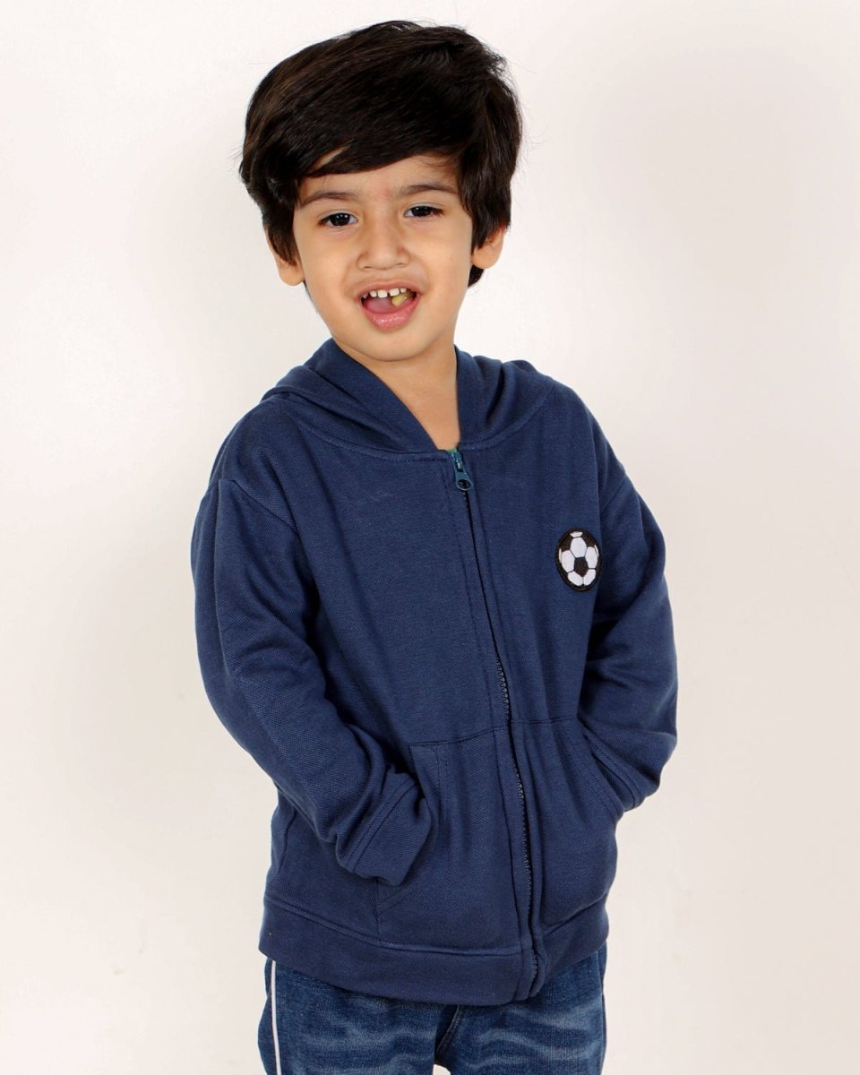 Soccer Squad Unisex Kids Zipper Jacket - ZPJK-BLUZ-1-2