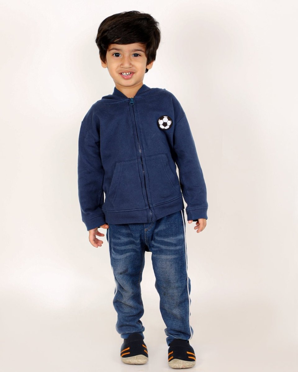 Soccer Squad Unisex Kids Zipper Jacket - ZPJK-BLUZ-1-2