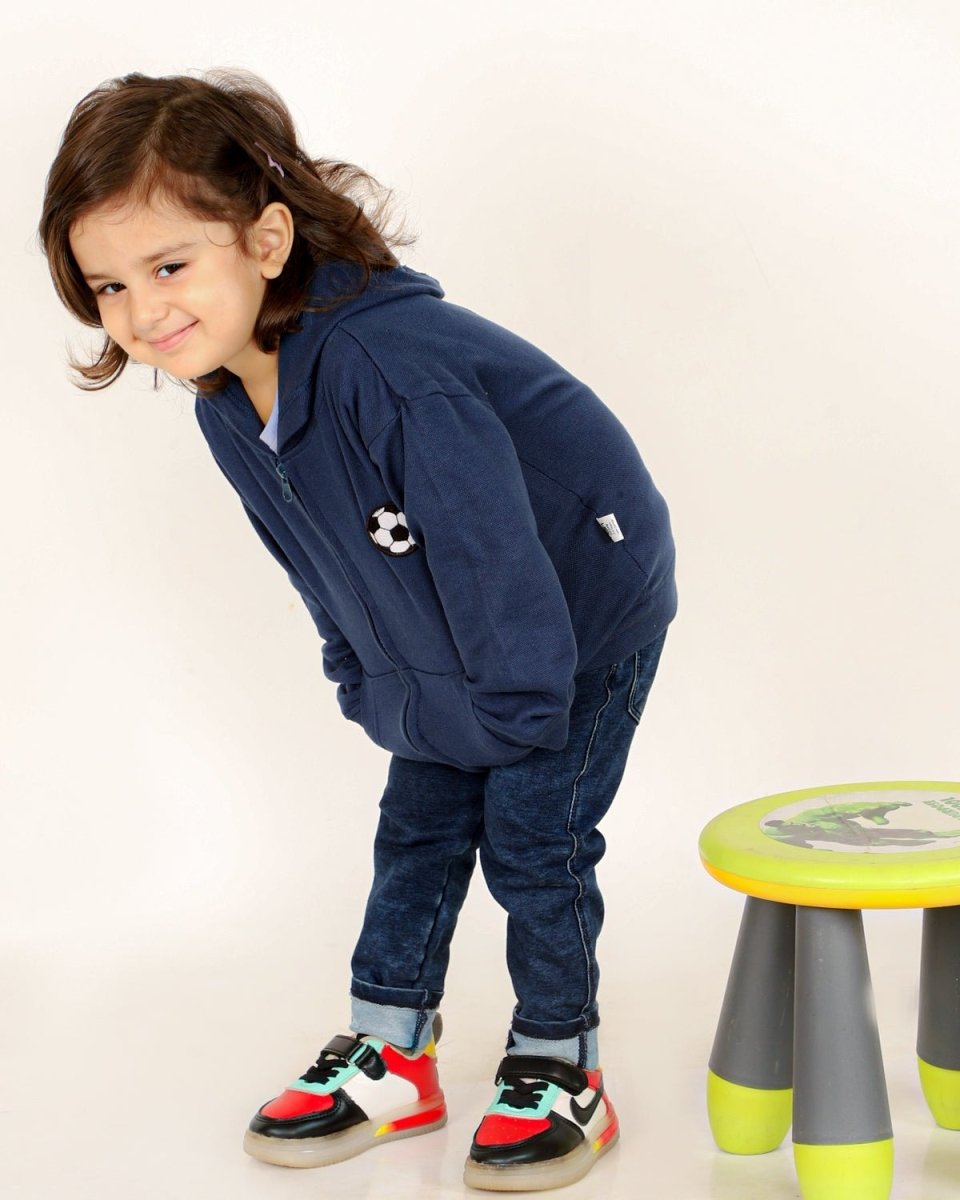 Soccer Squad Unisex Kids Zipper Jacket - ZPJK-BLUZ-1-2