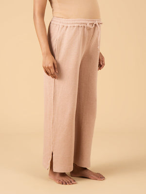 Soft Truffle Maternity and Nursing Pajama Set - Beige Maternity Nightwear Set