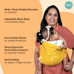 Soul Slings Imbu Hip Sling - Mustard Baby Carrier