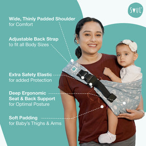 Soul Slings Imbu Hip Sling - Frost Baby Carrier