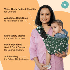 Soul Slings Imbu Hip Sling - Forest Baby Carrier