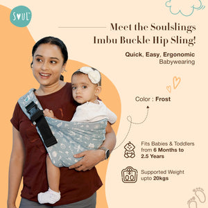 Soul Slings Imbu Hip Sling - Frost Baby Carrier